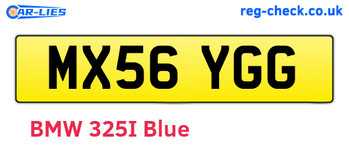 MX56YGG are the vehicle registration plates.