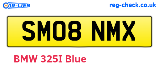 SM08NMX are the vehicle registration plates.