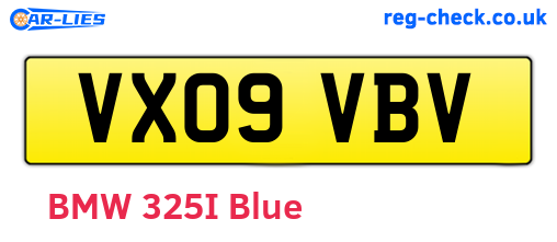 VX09VBV are the vehicle registration plates.
