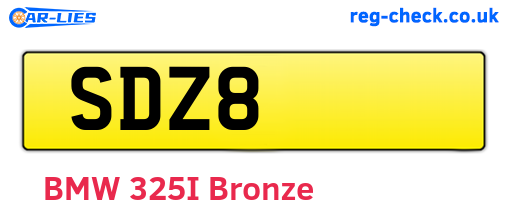 SDZ8 are the vehicle registration plates.
