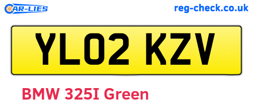 YL02KZV are the vehicle registration plates.