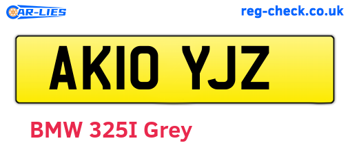 AK10YJZ are the vehicle registration plates.