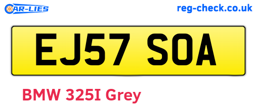 EJ57SOA are the vehicle registration plates.