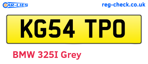 KG54TPO are the vehicle registration plates.