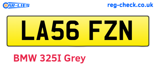 LA56FZN are the vehicle registration plates.