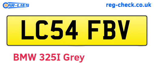LC54FBV are the vehicle registration plates.