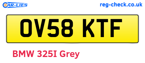 OV58KTF are the vehicle registration plates.