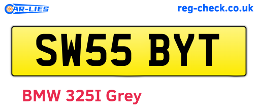 SW55BYT are the vehicle registration plates.