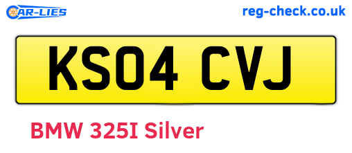 KS04CVJ are the vehicle registration plates.