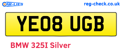 YE08UGB are the vehicle registration plates.