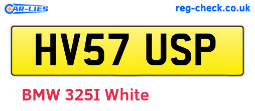HV57USP are the vehicle registration plates.