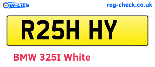 R25HHY are the vehicle registration plates.