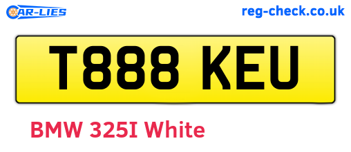 T888KEU are the vehicle registration plates.