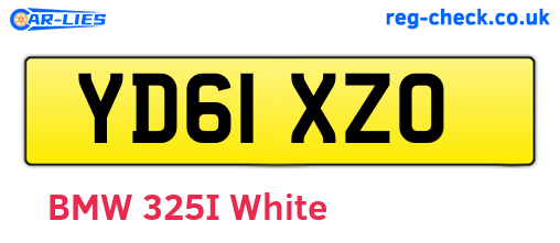 YD61XZO are the vehicle registration plates.