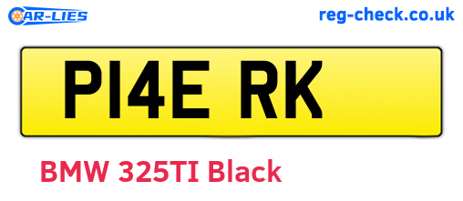 P14ERK are the vehicle registration plates.