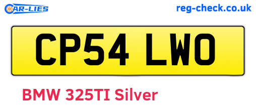 CP54LWO are the vehicle registration plates.