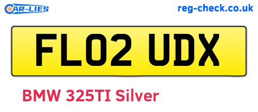 FL02UDX are the vehicle registration plates.
