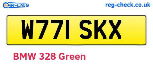 W771SKX are the vehicle registration plates.