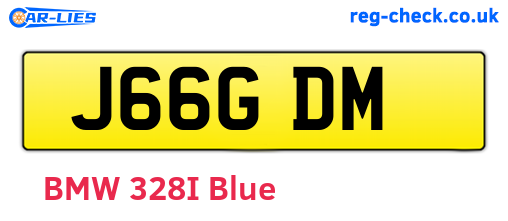 J66GDM are the vehicle registration plates.