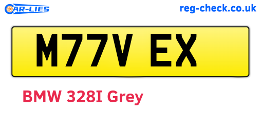 M77VEX are the vehicle registration plates.