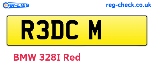 R3DCM are the vehicle registration plates.