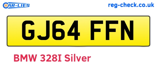 GJ64FFN are the vehicle registration plates.