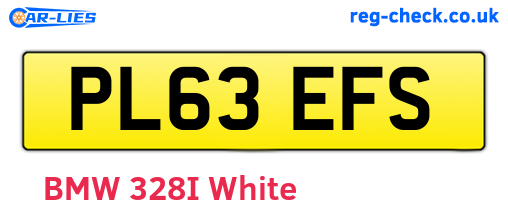 PL63EFS are the vehicle registration plates.