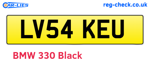 LV54KEU are the vehicle registration plates.