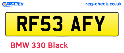 RF53AFY are the vehicle registration plates.