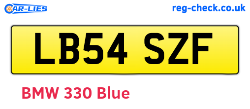 LB54SZF are the vehicle registration plates.