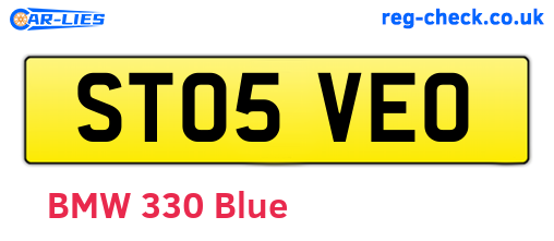ST05VEO are the vehicle registration plates.