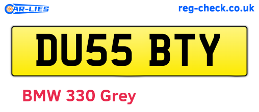 DU55BTY are the vehicle registration plates.
