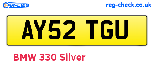 AY52TGU are the vehicle registration plates.