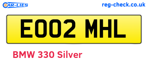 EO02MHL are the vehicle registration plates.