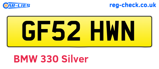 GF52HWN are the vehicle registration plates.