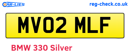 MV02MLF are the vehicle registration plates.