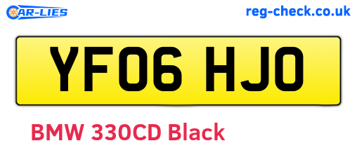 YF06HJO are the vehicle registration plates.
