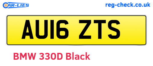AU16ZTS are the vehicle registration plates.