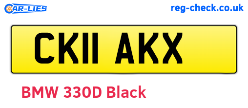 CK11AKX are the vehicle registration plates.