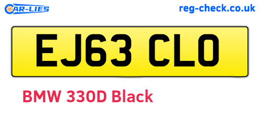 EJ63CLO are the vehicle registration plates.