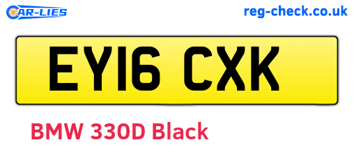 EY16CXK are the vehicle registration plates.