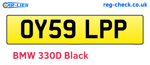 OY59LPP are the vehicle registration plates.