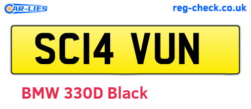 SC14VUN are the vehicle registration plates.