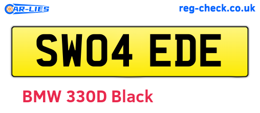 SW04EDE are the vehicle registration plates.
