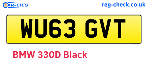 WU63GVT are the vehicle registration plates.