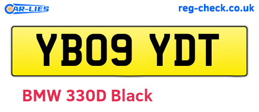 YB09YDT are the vehicle registration plates.