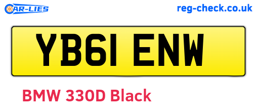YB61ENW are the vehicle registration plates.