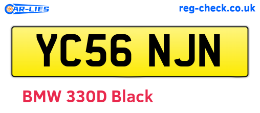 YC56NJN are the vehicle registration plates.