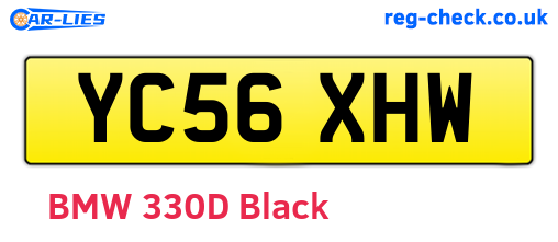 YC56XHW are the vehicle registration plates.