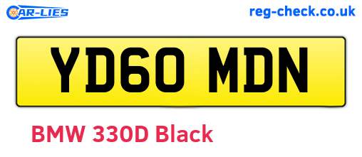 YD60MDN are the vehicle registration plates.